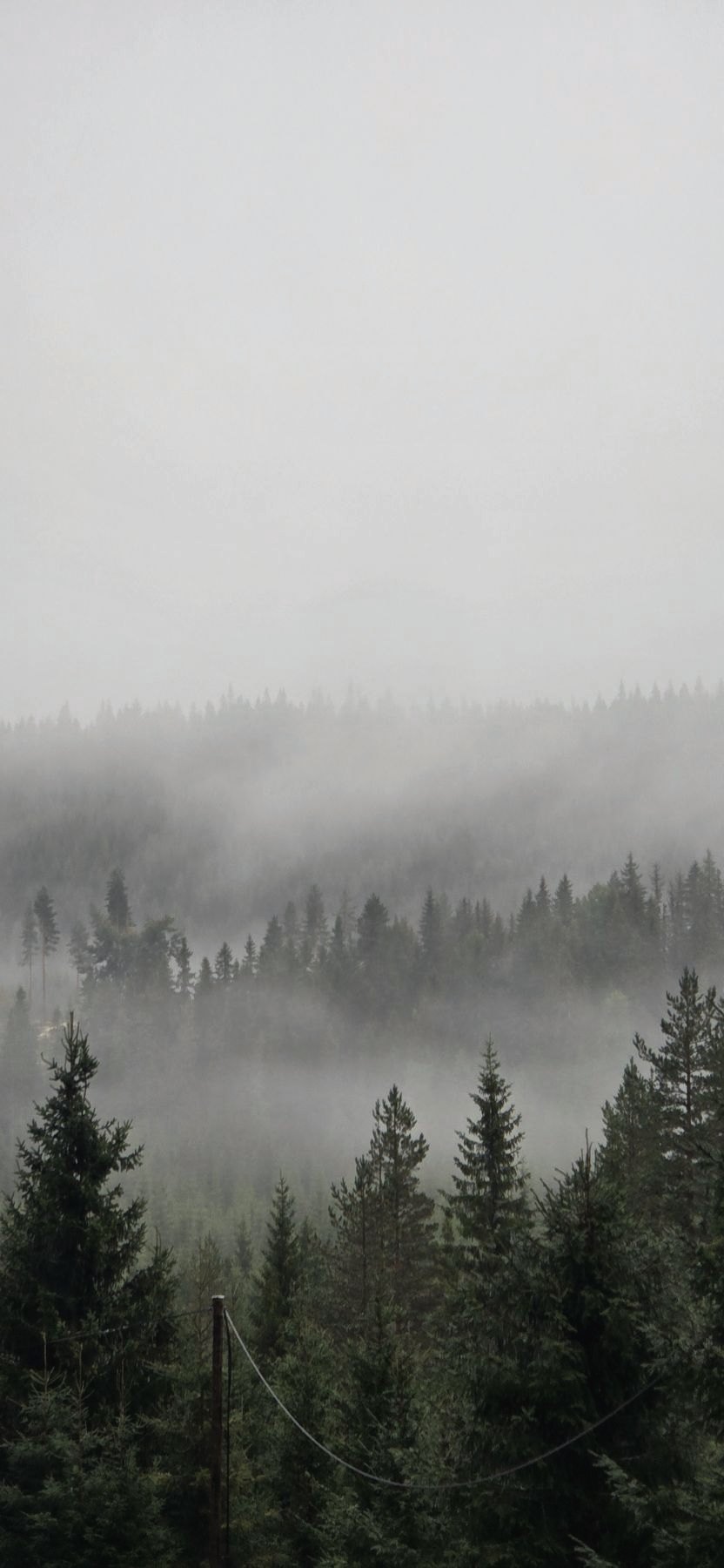 Luksefjell i gråvær.
